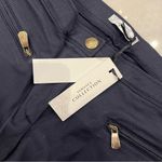 NWT Versace Collection Stretch leggings with Medusa Zipper Blue Size 6 Photo 12