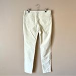 Garnet Hill  | Cream Velour Skinny Pants Sz 4 Photo 2
