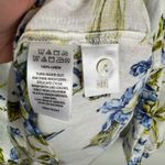 Joie Floral 100% Linen Button Down Shirt 1X Long Sleeve Cottage Coastal Resort Photo 6