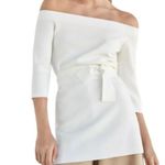 Massimo Dutti Off White Ivory Off the Shoulder  Knit Tunic Top NO BELT Photo 0