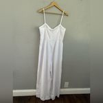 Hutch NWT‎  Savannah White Seersucker Bow Front Wide Leg Jumpsuit Size 10 Photo 4