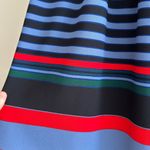 ZARA  Woman Striped Pleated Knee Length Skirt, Small, NWT, Black/Blue/Red/Green Photo 11
