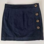 Vineyard Vines  Navy Corduroy Skirt Women’s Size 2 Side Zip Button Accent Preppy Photo 0