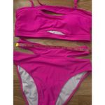 Hot Pink Cut Out Bikini Size Medium Photo 3