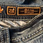 Rock Revival Lam Mid-Rise Straight Sz 28 distressed Photo 7