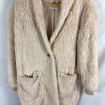C&C California  Cream Fuzzy Sherpa Jacket Size Medium Photo 1