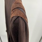 Jofeld wool trench suede double breasted 80s vintage coat 14 structured brown Photo 4