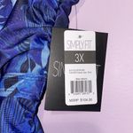 NEW Simply Fit Swim Dress Women 3X Blue Floral One Piece Swimsuit Photo 3