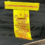 Catherine Malandrino  Rocker Lamb Leather Contrasted Pencil Skirt Size 4 Small S Photo 3