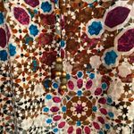 Ellen Tracy Ellen Tracey Brown Multi Color Cap Sleeve Ruffle Dress Extra Small Photo 2