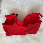 Cacique Long Line Heart Detail Red Lace Women's Corset Inspired Bra Top 44DD Photo 4