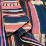 Ecru  Linen L/S Button Down Pink Blue Lilac Stripe Shirt Sz SMALL Photo 8