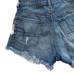 American Eagle AEO Shorts Jean Distress Floral Bird Embroidery Vintage Hi Rise Festival Size 00 Photo 6