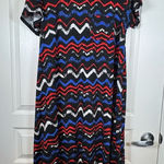 LuLaRoe  Black Patriotic Carly High Low Dress Size Med EUC #5582 Photo 0