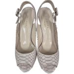 Talbots Malina3-N Clay Reptile Leather Slingback High Heel Sz 9AA NEW in BOX Photo 2