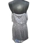 Aidan Mattox Silver Sequin Spaghetti Strap Blouson Sleeveless Dress size 8 Photo 2