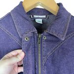 Vintage Denim 24/7 Purple Full Zip Jean Jacket Utility Women’s Size 14W Photo 4