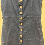 Garage Denim Button-Up Dark Wash denim Mini Dress - Size Small Cute and classic! Photo 3