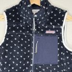 Vineyard Vines Supershep Sherpa Fleece Vest Navy Whale Print XS Coastal Prep Photo 3