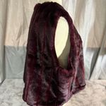 Source Unknown Faux fur vest woman’s 3X, burgundy Photo 11