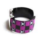 Claire's Skull & Crossbones Pink Black Cuff Punk Goth New Battery Watch Photo 2