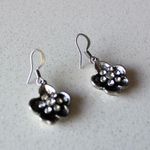 Boutique Silver Flower Earrings Photo 1