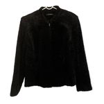 Louben Womens Black Faux Fur Zip Jacket Photo 1