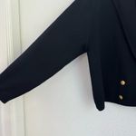 Talbots Vintage  Double Breasted Gold Buttons Black Cropped Blazer Jacket Size L Photo 3