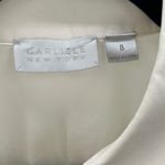 Carlisle Womens Ivory Button Down Shirt Top Mesh Stripe Streetwear Size 8 Black Photo 2