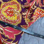 Loft Ann Taylor  Purple Paisley Long Sleeve Shift Dress Medium Fall Warm Colors Photo 11