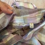 Soft Surroundings  Carreaux Shirt Womens Sz 1X Multi Plaid Cotton Top Back Tie Photo 6