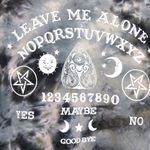 Hot Topic Midnight Hour Leave Me Alone Spirit Board Tie Dye T-Shirt Dress M Gray Photo 5