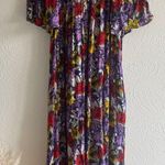 Go Softly Floral Print Short Sleeve V-Neck Zip-Front Patio Dress Size S Photo 7