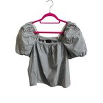 Alex Marie  Top Womens Small Striped Puff Sleeve Square Neck Blouse Photo 1