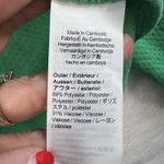 J.Crew Sz L Terry Half -Zip Pointelle Sweatshirt Green Drawstring Long Sleeves Photo 6