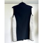 Per Se Sz 4 Tunic Vest Sculptural Mesh Layer Black White Minimalist Statement Photo 4