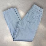 Akris  PUNTO Blue Light Wash Denim High-Waisted Straight Leg Crop Jeans Sz 2 Photo 1