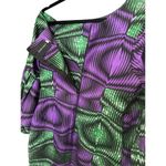TribalbyN Purple Green African Print Crop Back Zip Size S Dress Photo 8