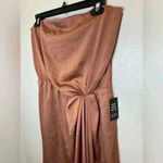 EXPRESS  NWT Women’s Strapless Brown‎ Asymmetrical Hem Mini Dress Size M Photo 2