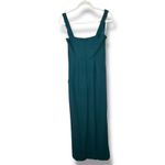 Lulus NWT Glamorous Disposition Emerald Green Square Neckline Ruched Maxi Dress Size M Photo 6