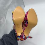 Nina  Floral Print Slingback Heels Womens 6M Multi Color Bow Stiletto Strap Party Photo 8