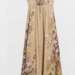 Anthropologie Aurelie Maxi Dress Brown Lightweight Butterfly US 2 Boho Fall Photo 1