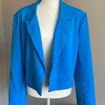 Women's Blue Cropped Jacket Size XXL Photo 0