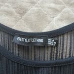 Pretty Little Thing Mesh  Top Black Photo 2