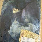 One World  Blue Washed 3/4 Long Sleeve Light Knit Sweater With Scarf XL Photo 1