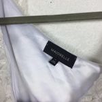 Majorelle  White Lace One Shoulder Asymmetric Ruffle Bridal Midi Dress Small Photo 5