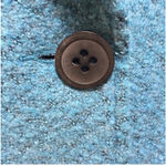 CAbi  186 Jacket Blazer Teal Turquoise Blue Boucle Tweed Wool Blend Size 6 Small Photo 4