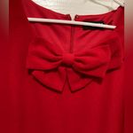 Karl Lagerfeld  Red with Bow Accent Sleeveless Sheath Dress Photo 5