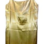 ZARA Yellow Silk Spagetti Strap Mini Slip Dress size Large Photo 6