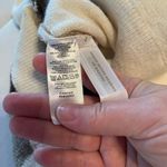 Loft  Striped‎ Poncho Sweater Womens Size XS Cream Brown Cowl Neck Photo 3